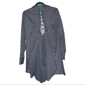 Kendall & Kylie Pinstripe Button-down Shirt